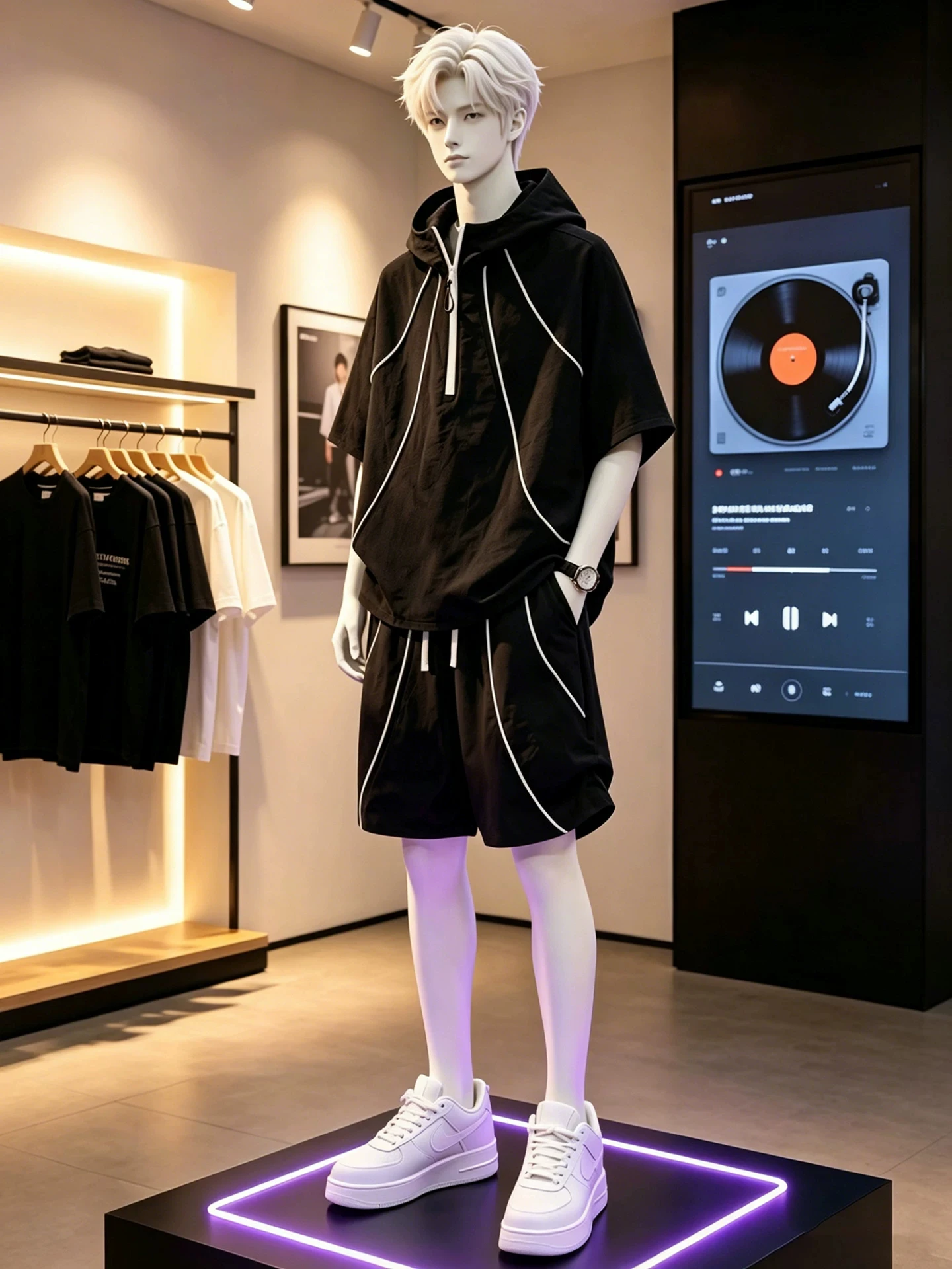 Black Dyed Short Sleeve Hoodie And Shorts Set Men's Summer Cool Feeling Sun Protection Sport Two Piece Set Casual Youth Wear
Black Dyed Short Sleeve Hoodie And Shorts Set Men's Summer Cool Feeling Sun Protection Sport Two Piece Set Casual Youth Wear