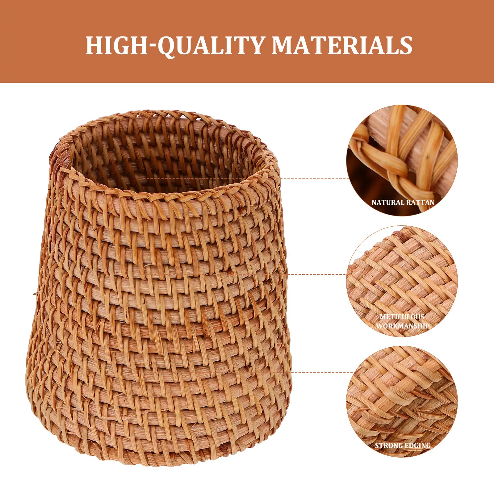 1Pcs Rattan Pen Holder Basket Compact Desktop Storage Organizer Sundries Container Home Office Multifunctional Stationery Box
1Pcs Rattan Pen Holder Basket Compact Desktop Storage Organizer Sundries Container Home Office Multifunctional Stationery Box