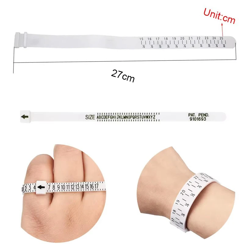 Пластиковый измеритель размера браслетов и колец, регулируемый, для изготовления ювелирных изделий, длина 15-25 см
Пластиковый измеритель размера браслетов и колец, регулируемый, для изготовления ювелирных изделий, длина 15-25 см