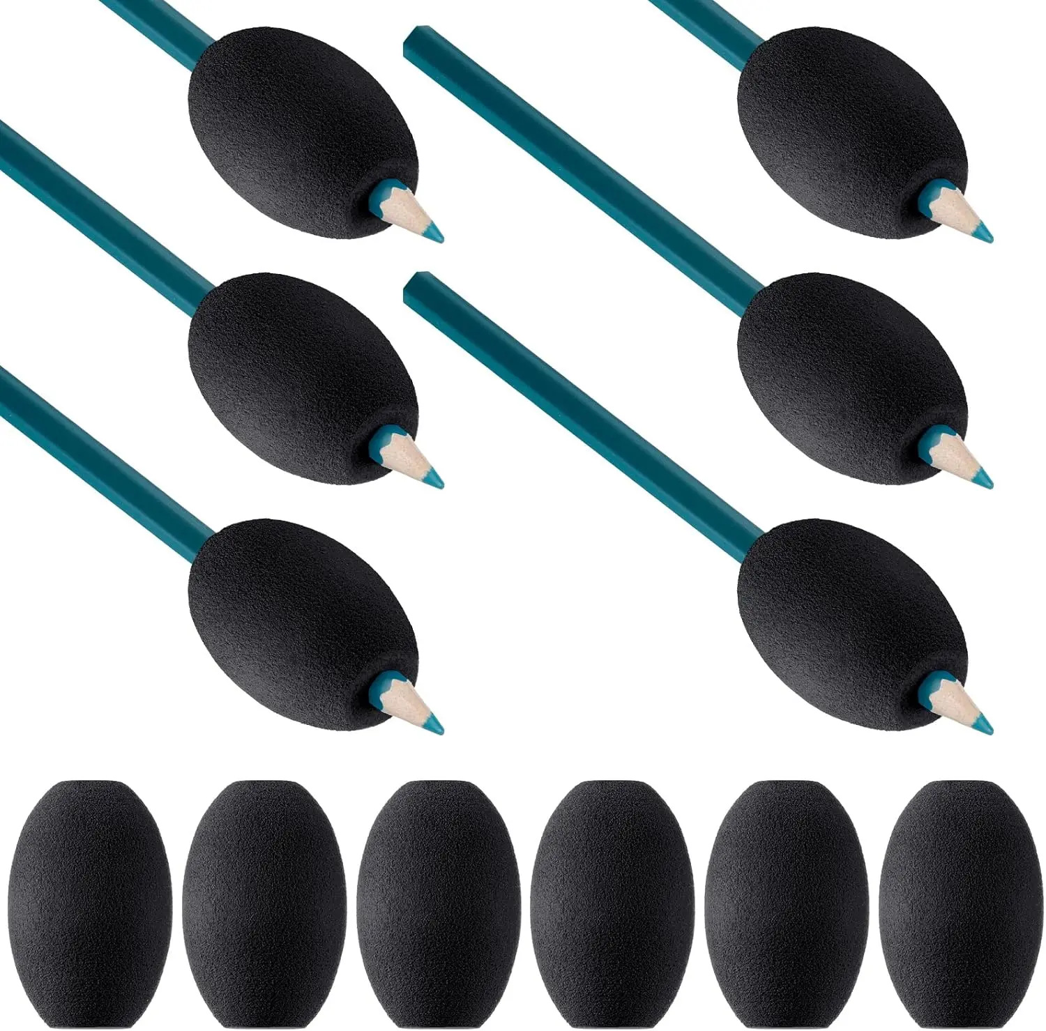12 Pcs Egg Pencil Grips, Soft Foam Handwriting Aid for Kids & Adults, Assorted Colors, Right/Left Hand Use
12 Pcs Egg Pencil Grips, Soft Foam Handwriting Aid for Kids & Adults, Assorted Colors, Right/Left Hand Use