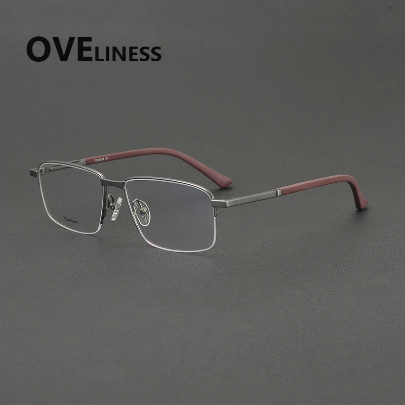 Pure Titanium Glasses Frame Men Brand Design Square Ultralight half Eyeglasses Japanese Ultralight-Weight High Quality Eyewear
Pure Titanium Glasses Frame Men Brand Design Square Ultralight half Eyeglasses Japanese Ultralight-Weight High Quality Eyewear