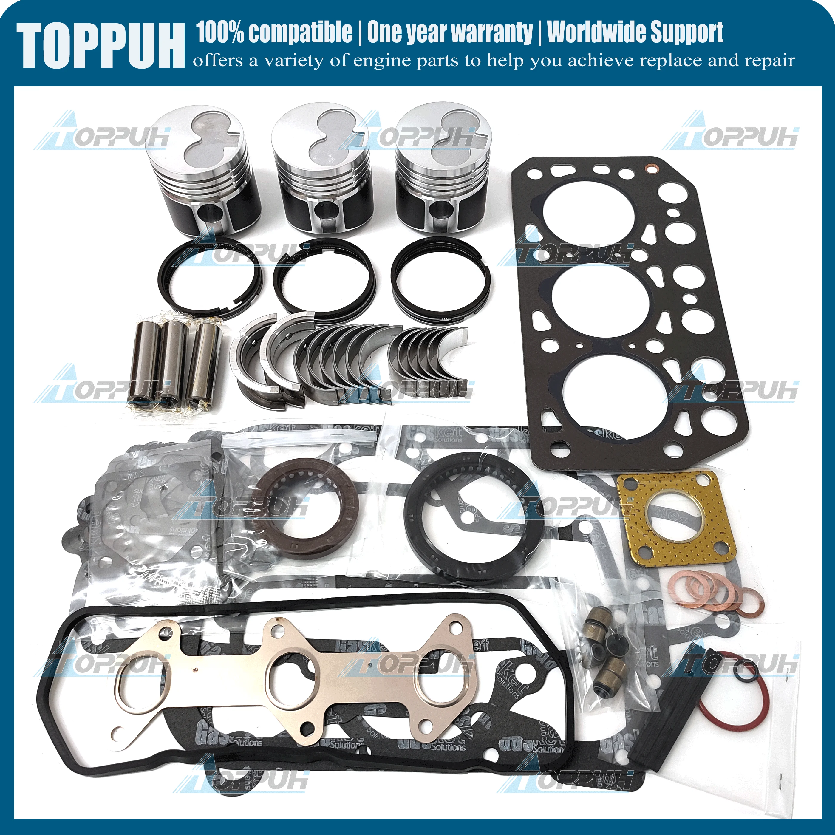 For Mitsubishi K3D Engine Rebuild Kit Valve Fits Generator Excavator Loader Tractor
For Mitsubishi K3D Engine Rebuild Kit Valve Fits Generator Excavator Loader Tractor