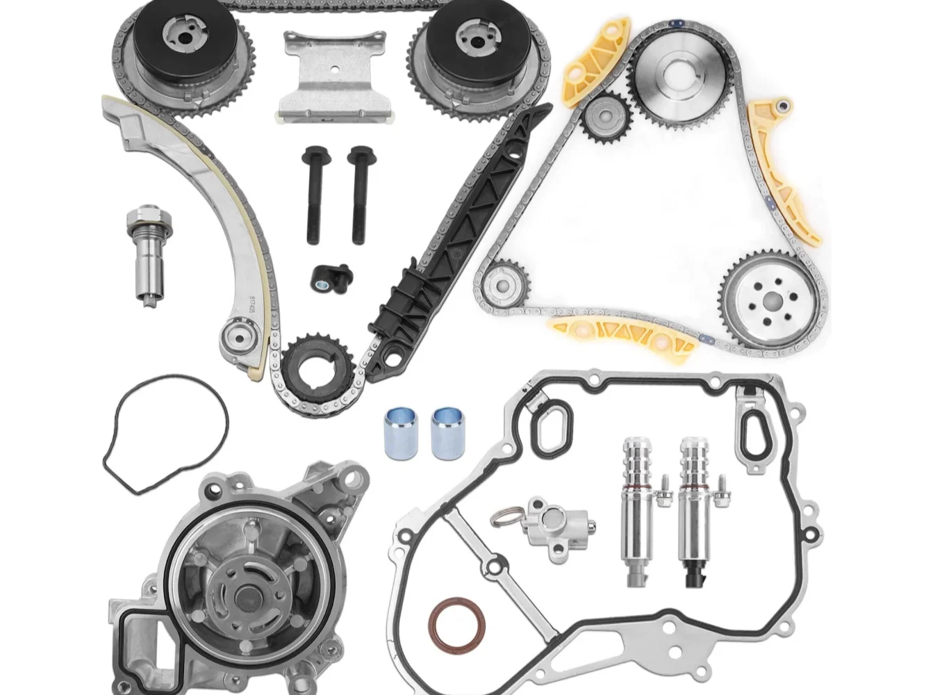 For GM Ecotec 2.2L 2.4L Timing Chain Kit VCT Selenoid Actuator Oil & Water Pump
For GM Ecotec 2.2L 2.4L Timing Chain Kit VCT Selenoid Actuator Oil & Water Pump