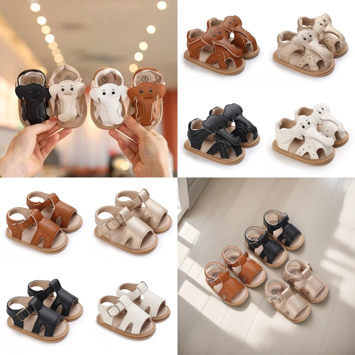 Обувь для малышей 0-18 месяцев: милые дышащие сандалии с мультяшным слоником, мягкой резиновой подошвой и защитой от скольжения для первых шагов и детского сада
Обувь для малышей 0-18 месяцев: милые дышащие сандалии с мультяшным слоником, мягкой резиновой подошвой и защитой от скольжения для первых шагов и детского сада