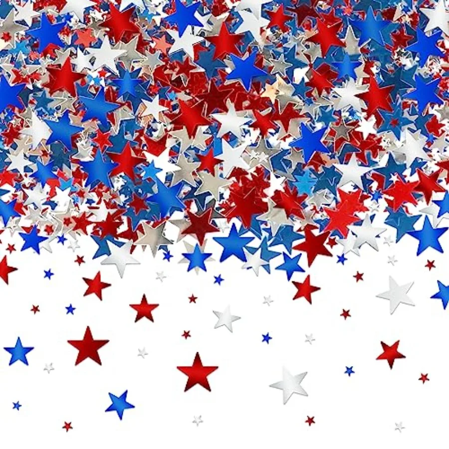 4th of July Star Confetti 15g Pack 4th of July Decorations Red White Blue Confetti for Patriotic Decor, 4th of July confetti Pa
4th of July Star Confetti 15g Pack 4th of July Decorations Red White Blue Confetti for Patriotic Decor, 4th of July confetti Pa