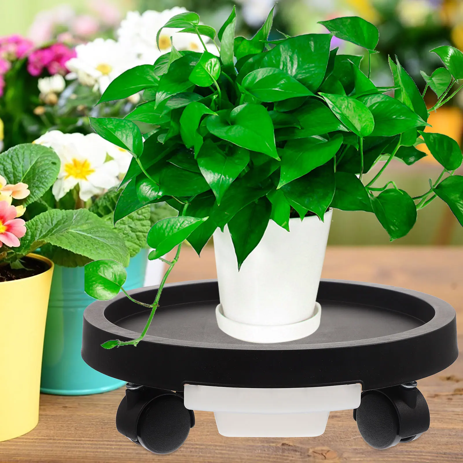 Flowerpot Tray Casters 300# PP Material Durable Plant Pot Garden Rolling Planter Trolley Waterproof Soilproof Easy
Flowerpot Tray Casters 300# PP Material Durable Plant Pot Garden Rolling Planter Trolley Waterproof Soilproof Easy