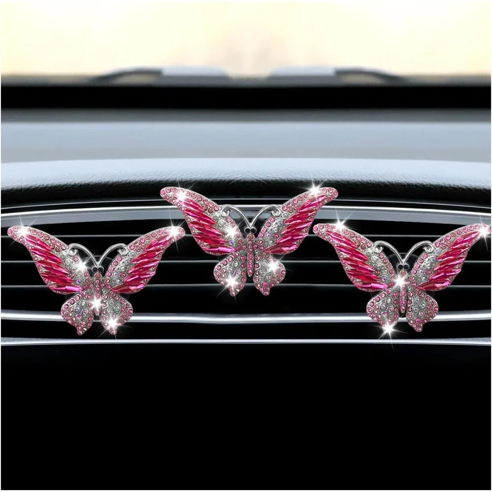 3pcs bling butterfly car air vent clips, crystal rhinestone car air fresheners vent clip, cute aromatherapy diffuser car vent cl
3pcs bling butterfly car air vent clips, crystal rhinestone car air fresheners vent clip, cute aromatherapy diffuser car vent cl