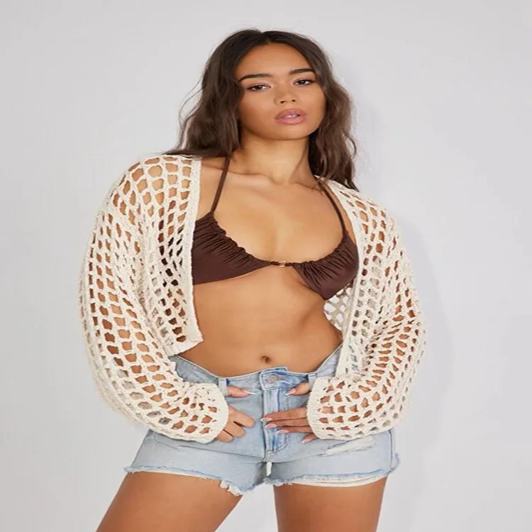2024 New Sweet Spicy Girl Crop Top With Hollowed Out Fashion And Sexy Knitted Cardigan For Women
2024 New Sweet Spicy Girl Crop Top With Hollowed Out Fashion And Sexy Knitted Cardigan For Women