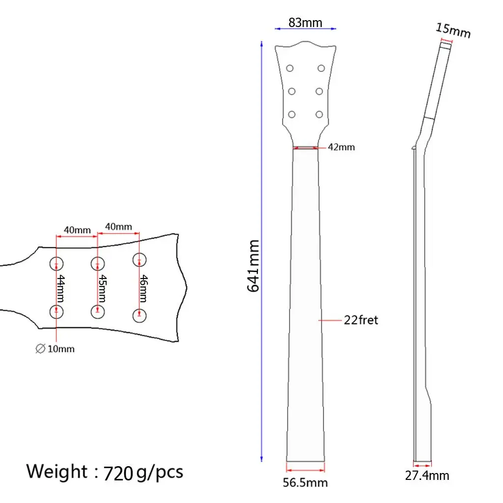 Replacement Parts Maple Wood Guitar Neck 22 Fret with Binding for SG Les Paul Junior Electric Guitar Repair
Replacement Parts Maple Wood Guitar Neck 22 Fret with Binding for SG Les Paul Junior Electric Guitar Repair