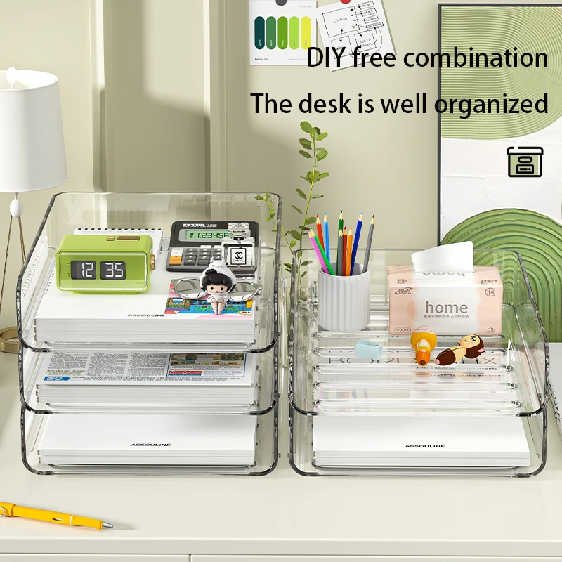 4-Tier Paper Organizer for Desk, Stackable Desk Organizer Paper Tray, Desk Accessories & Workspace Organizers, Ideal for Office
4-Tier Paper Organizer for Desk, Stackable Desk Organizer Paper Tray, Desk Accessories & Workspace Organizers, Ideal for Office