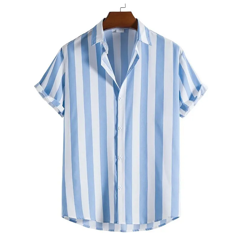 Striped Simple men's Shirts Casual Loose Lapel Cardigan Large Size men's short-sleeved Shirt fashion Comfortable And Simple Tops
Striped Simple men's Shirts Casual Loose Lapel Cardigan Large Size men's short-sleeved Shirt fashion Comfortable And Simple Tops