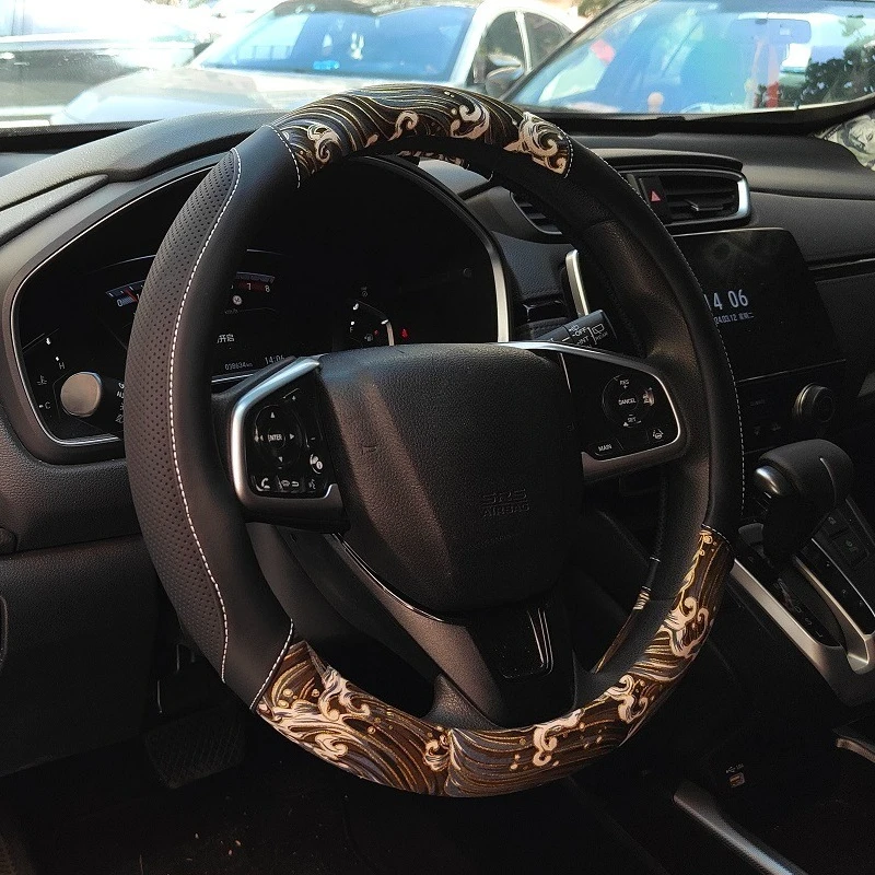 1PCS for 38cm Steering Wheel Protective Cover Leather and Gilded Fabric JDM Japanese Style Automotive Interior Accessories
1PCS for 38cm Steering Wheel Protective Cover Leather and Gilded Fabric JDM Japanese Style Automotive Interior Accessories