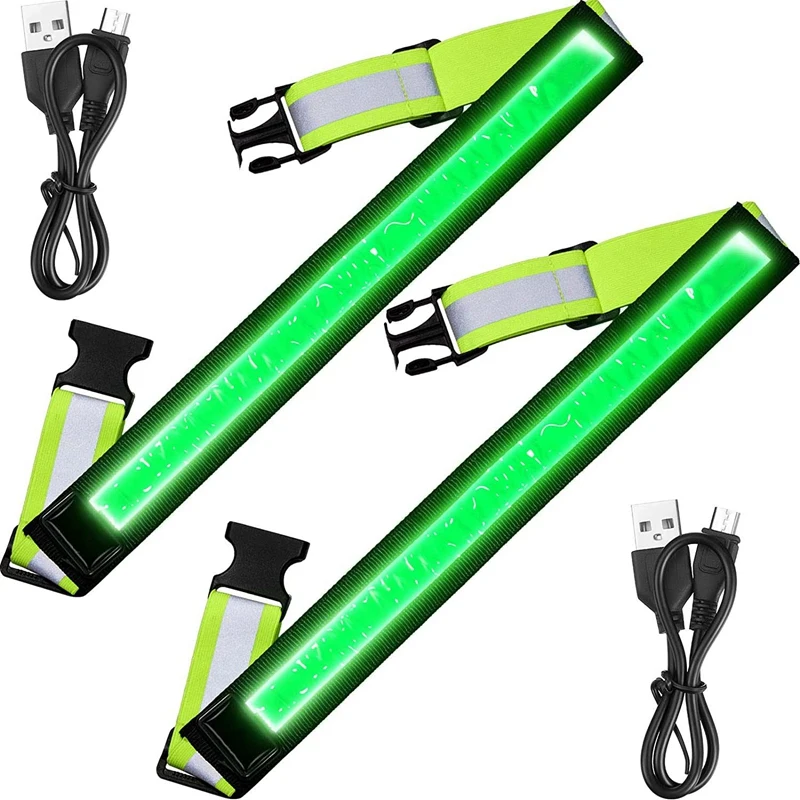 2 Pieces LED Reflective Belt USB Rechargeable Running Waist Belt Reflective Belt For Running Walking Cycling
2 Pieces LED Reflective Belt USB Rechargeable Running Waist Belt Reflective Belt For Running Walking Cycling