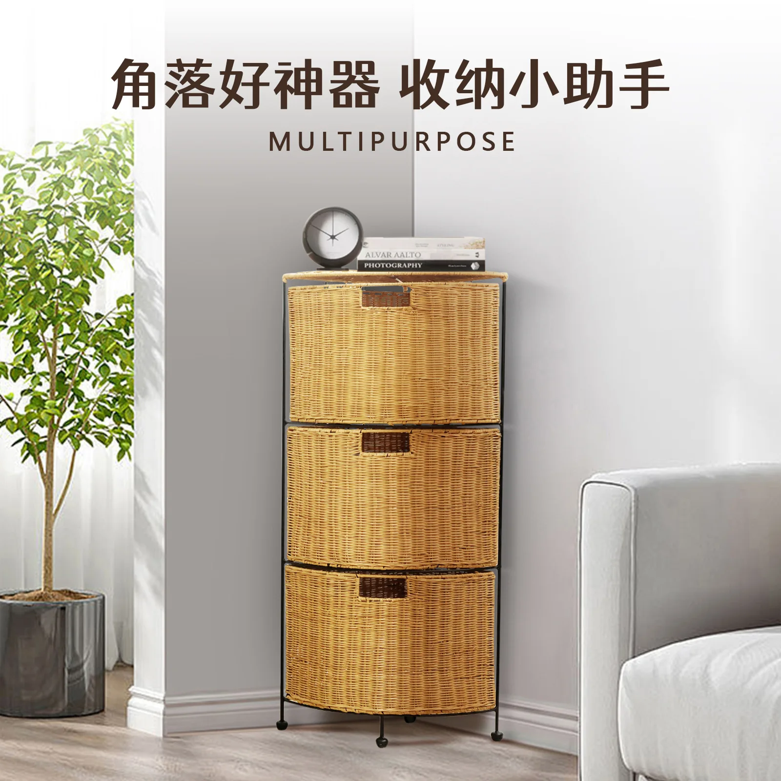 Retro Rattan Bedside Cabinet, Natural Wood Mini Side Table, Small Bedroom Organizer with Storage, Compact Drawer Stand for Night
Retro Rattan Bedside Cabinet, Natural Wood Mini Side Table, Small Bedroom Organizer with Storage, Compact Drawer Stand for Night