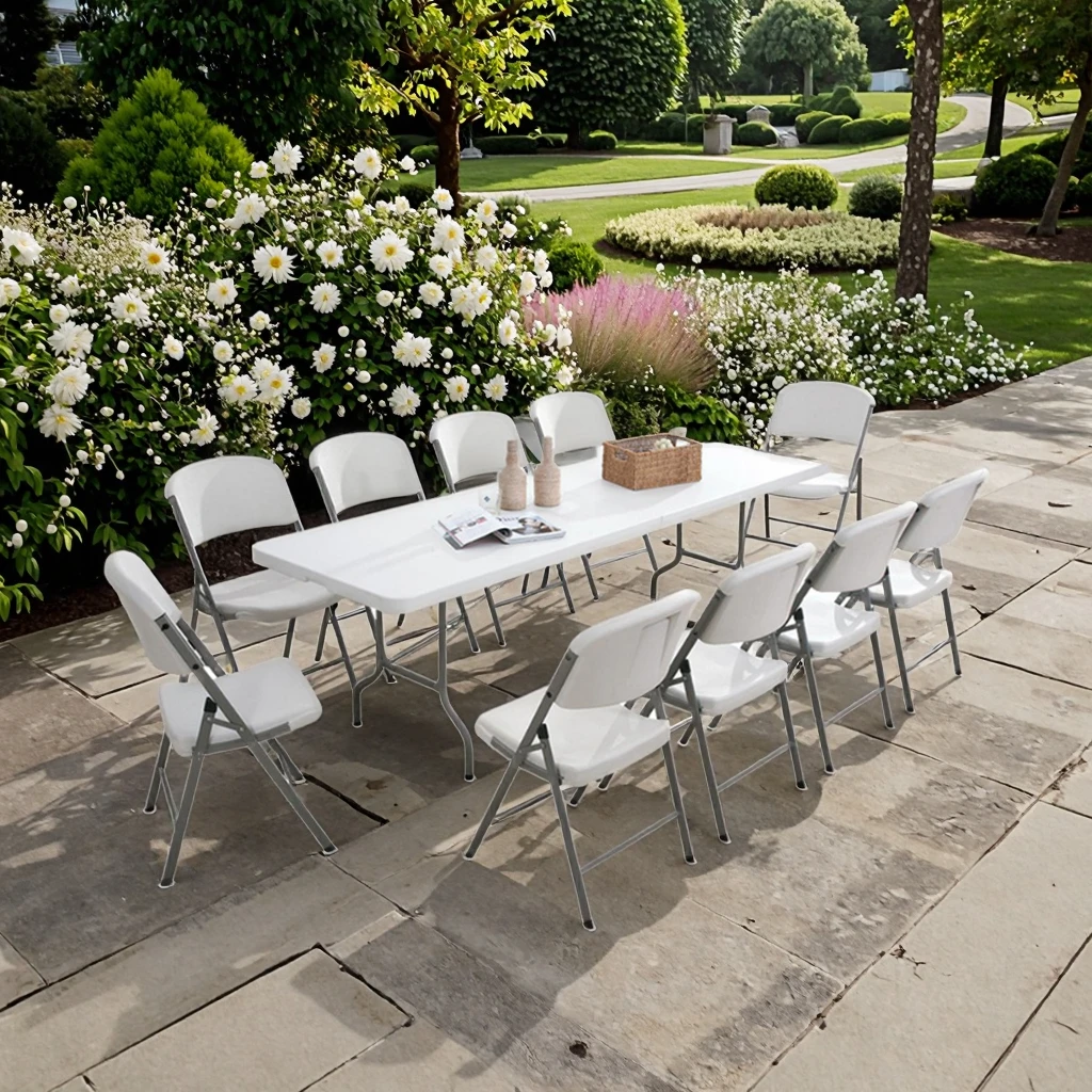 8FT 240cm Wholesale Outdoor or Indoor Foldable Wedding Table Folding in Half Plastic Picnic Camping Table
8FT 240cm Wholesale Outdoor or Indoor Foldable Wedding Table Folding in Half Plastic Picnic Camping Table