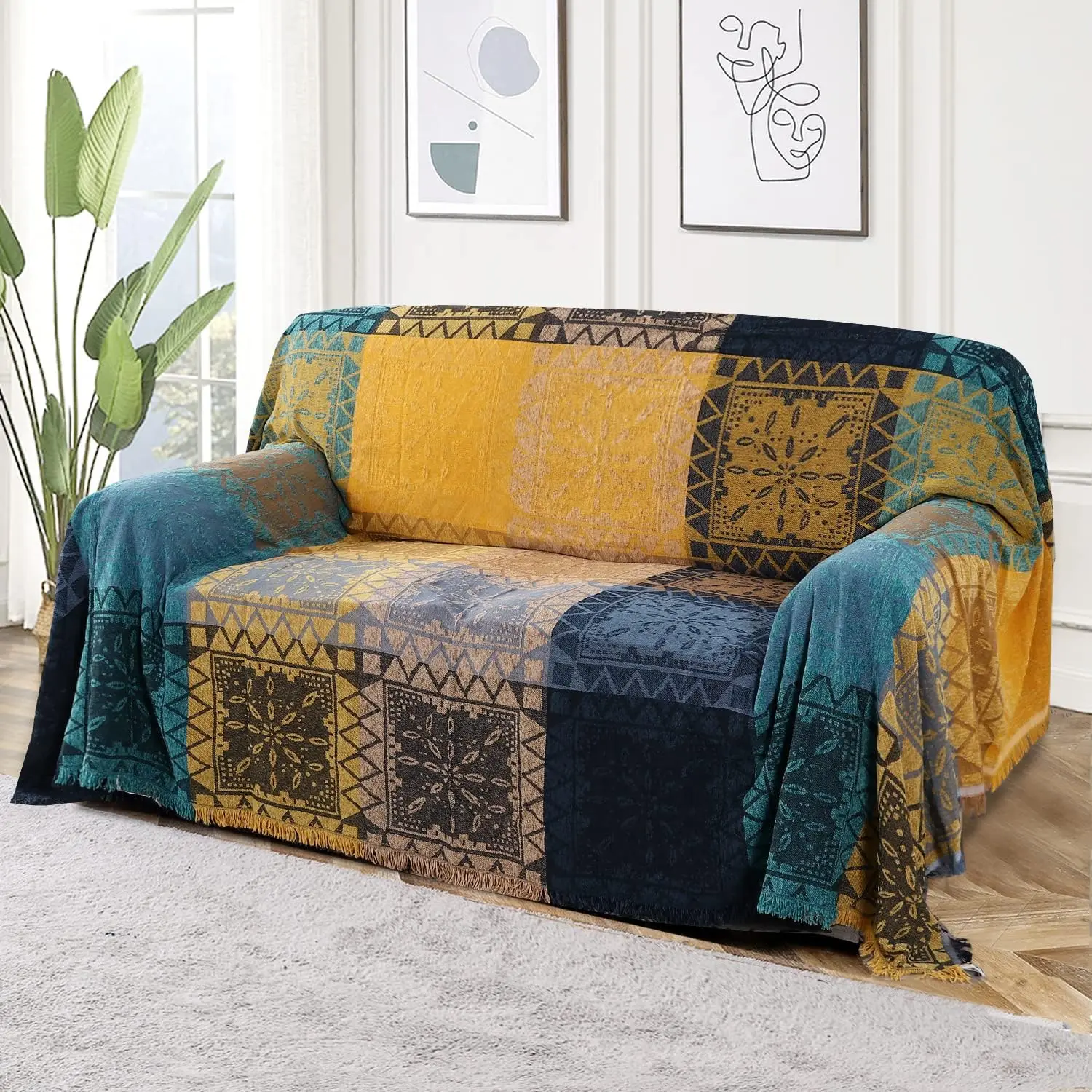 Boho Couch Cover Bohemian Cotton Sofa Cover Sofa Throw Cover For Couches Sofa Slipcover Sectional Sofa Couch Covers Feature
Boho Couch Cover Bohemian Cotton Sofa Cover Sofa Throw Cover For Couches Sofa Slipcover Sectional Sofa Couch Covers Feature