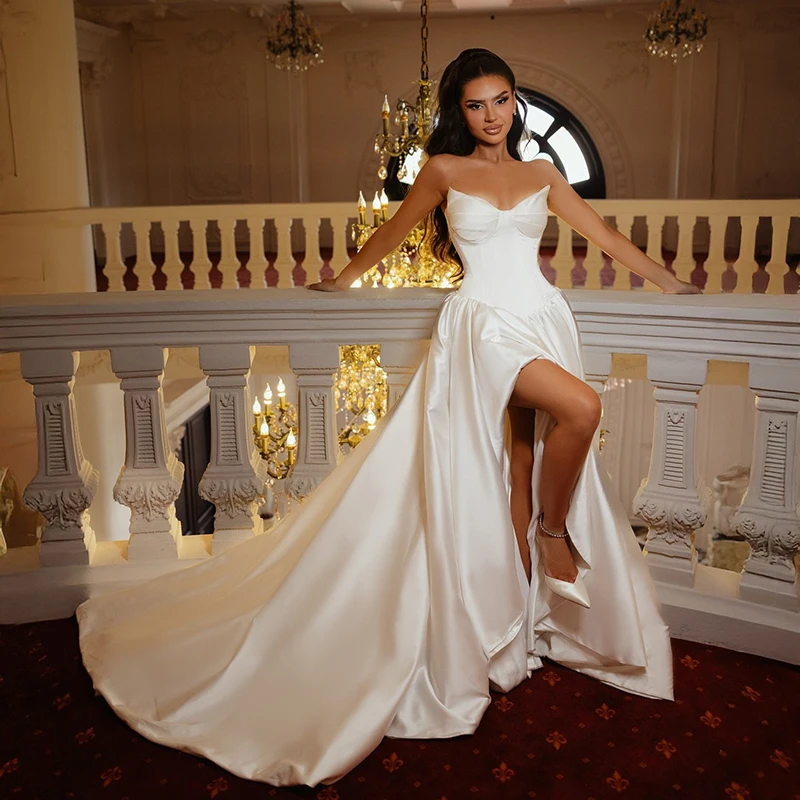 Eightree Simple A-Line Wedding Dresses Sweetheart Sleeveless Maxi Bridal Dress Boho Beach Evening Wedding Prom Gowns Customized
Eightree Simple A-Line Wedding Dresses Sweetheart Sleeveless Maxi Bridal Dress Boho Beach Evening Wedding Prom Gowns Customized