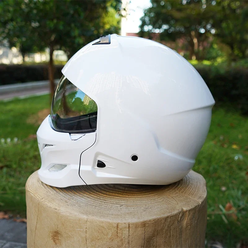 Scorpion retro motorcycle helmet with removable front panel, transparent lenses, available in multiple sizes, motorcycle safety
Scorpion retro motorcycle helmet with removable front panel, transparent lenses, available in multiple sizes, motorcycle safety