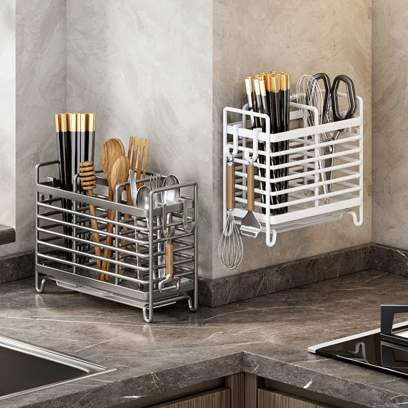 Wall Mounted Chopstick Holder with Drain Tray Kitchen Utensil Organizer Rack for Spoons Forks and Countertop Storage Use
Wall Mounted Chopstick Holder with Drain Tray Kitchen Utensil Organizer Rack for Spoons Forks and Countertop Storage Use