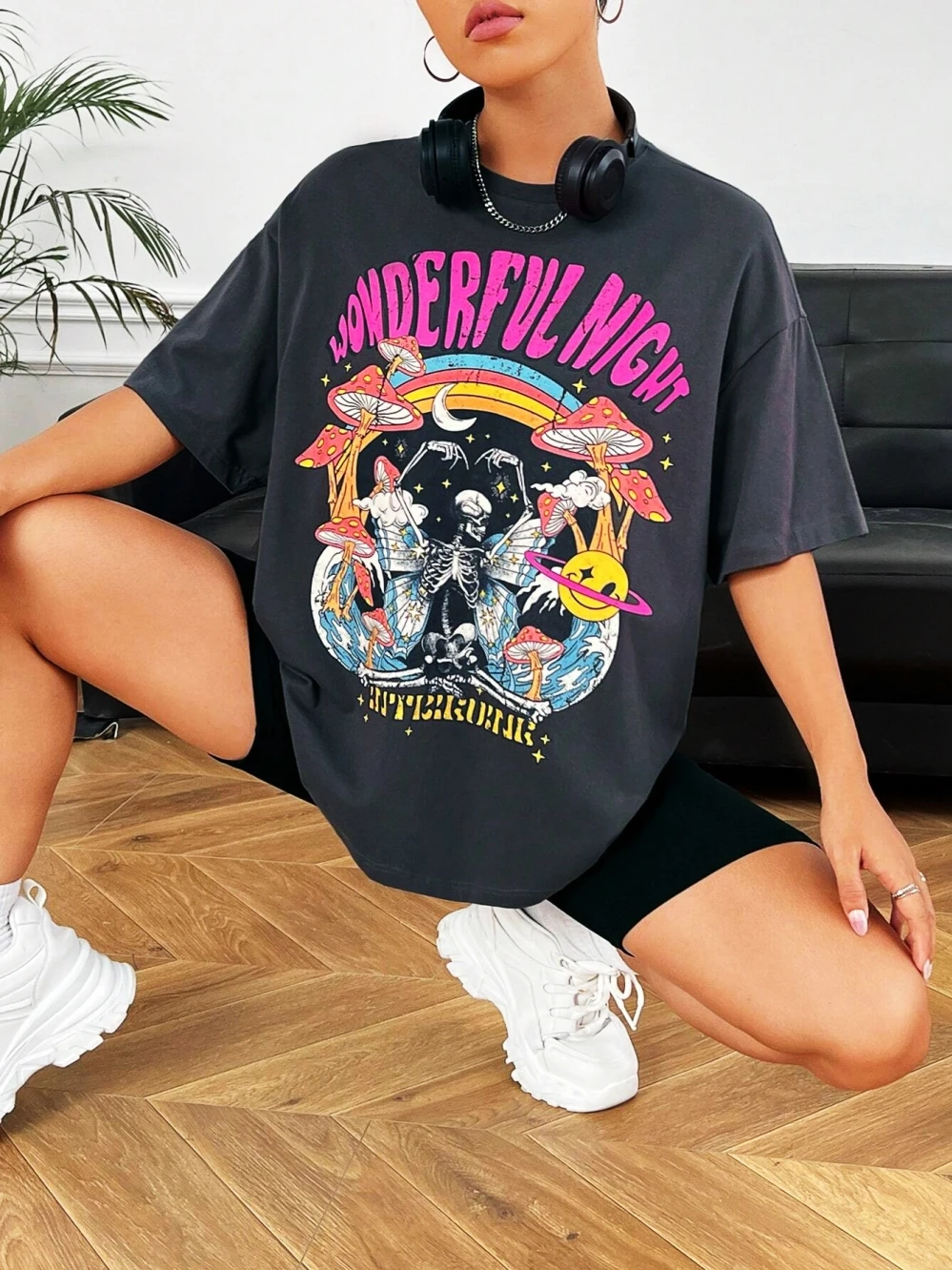 Dancing Skull Printed Female T-Shirts Cool Comfortable Tshirts Casual Fashion Funny Tee Shirts Hip Hop Oversized Women Tops
Dancing Skull Printed Female T-Shirts Cool Comfortable Tshirts Casual Fashion Funny Tee Shirts Hip Hop Oversized Women Tops