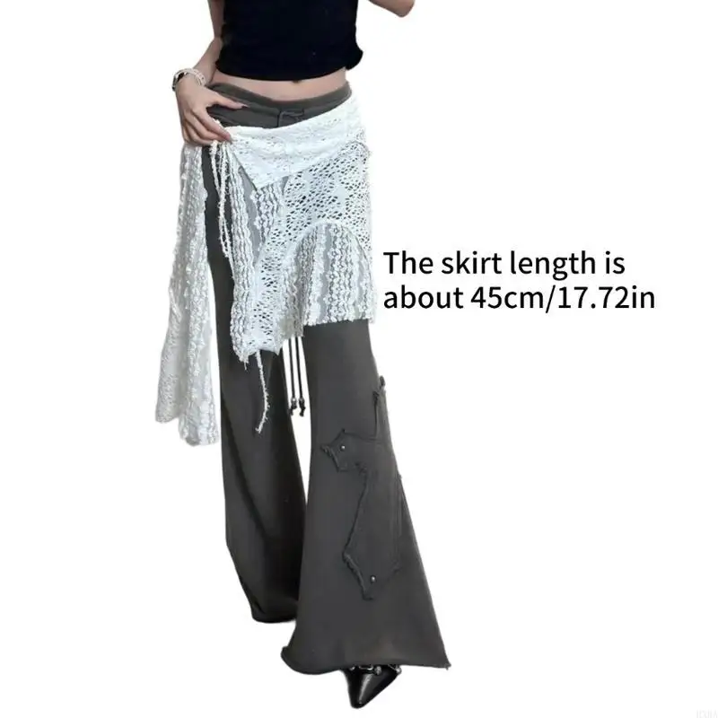 HXBA Hollow Jacquard Floral Lace Half Skirt for Women Aesthetic Irregular Overlay Apron Skirt Tie Up Fart Curtain Overskirt
HXBA Hollow Jacquard Floral Lace Half Skirt for Women Aesthetic Irregular Overlay Apron Skirt Tie Up Fart Curtain Overskirt