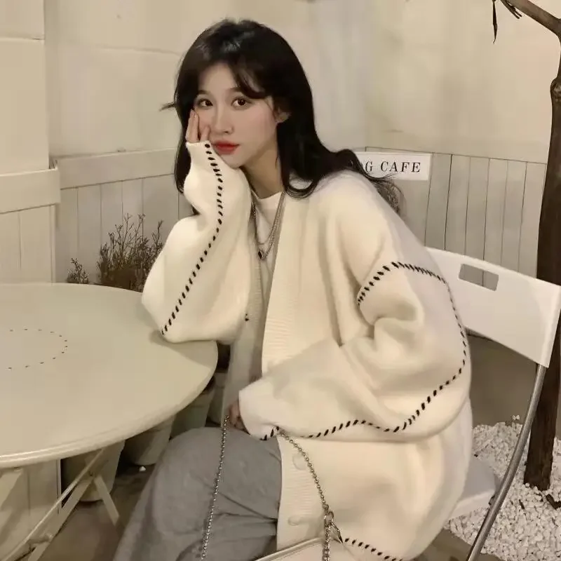 Spring Cardigan Women Coats Sweaters Y2k Coat V Neck Knitted Jumpers Outerwear Casual Streetwear Open Stitch Autumn Winter
Spring Cardigan Women Coats Sweaters Y2k Coat V Neck Knitted Jumpers Outerwear Casual Streetwear Open Stitch Autumn Winter