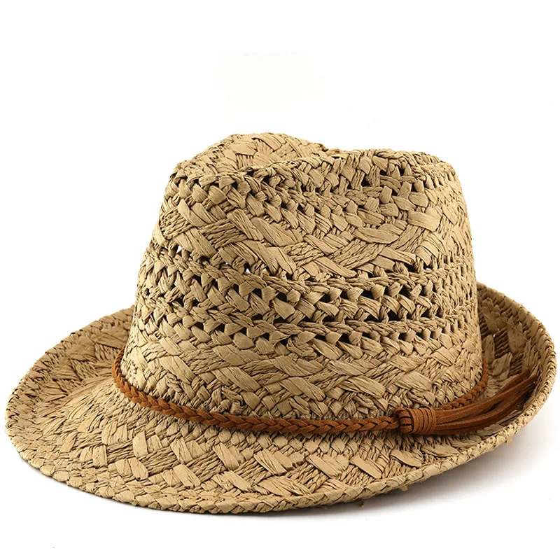 2026 Fashion Handmade Women's Beach Boho Fedora Straw Hat Sun Hat Men's Jazz Hat Gangster Cap Summer Beach Breathable Straw Caps
2026 Fashion Handmade Women's Beach Boho Fedora Straw Hat Sun Hat Men's Jazz Hat Gangster Cap Summer Beach Breathable Straw Caps