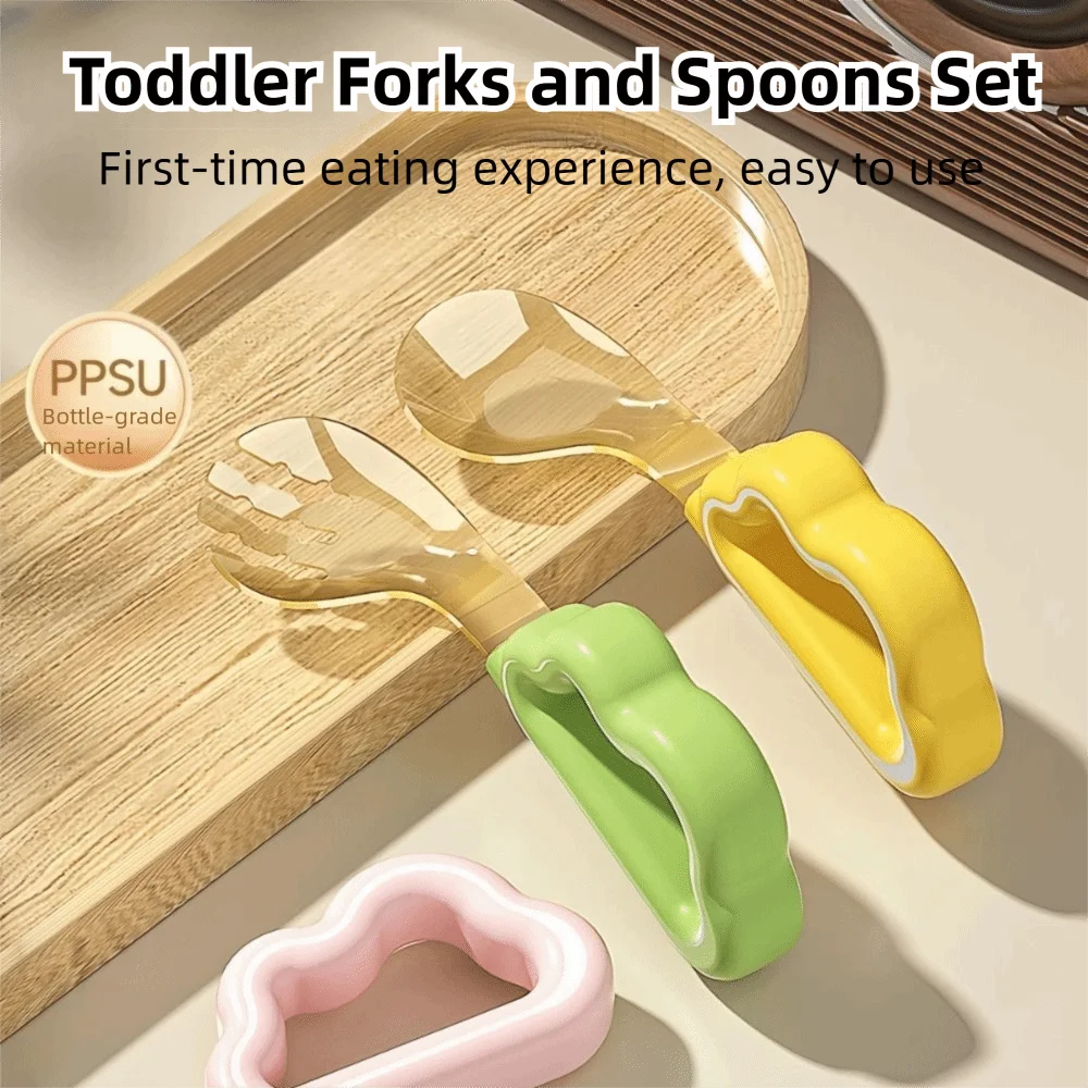 Portable Toddler Forks and Spoons Set Silicone Easy-Grip Handle with Storage Box Baby Utensils BPA-Free
Portable Toddler Forks and Spoons Set Silicone Easy-Grip Handle with Storage Box Baby Utensils BPA-Free