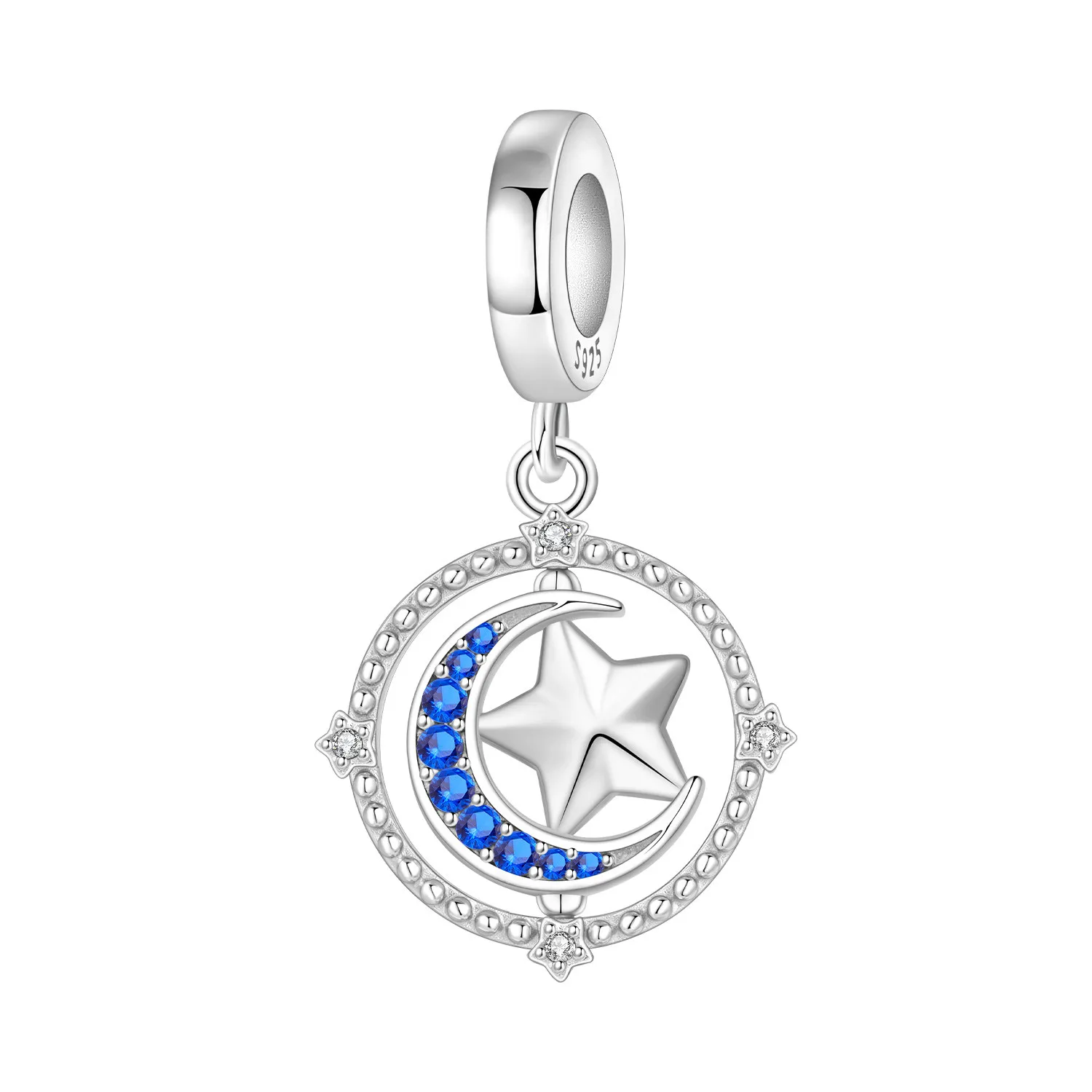 PANPOKI 925 Sterling Silver Double Sided Star And Moon Beads Original Pendants Bracelet Charm Jewelry Party DIY Trendy Gifts
PANPOKI 925 Sterling Silver Double Sided Star And Moon Beads Original Pendants Bracelet Charm Jewelry Party DIY Trendy Gifts