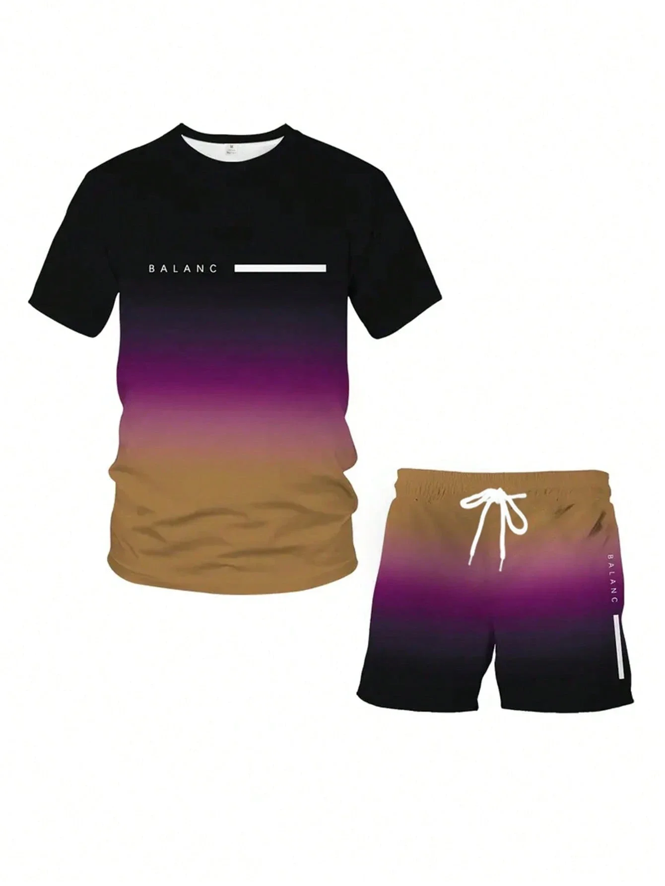 Men's Plus Size Gradient Print T-Shirt And Shorts Set Casual Sports Outfit
Men's Plus Size Gradient Print T-Shirt And Shorts Set Casual Sports Outfit