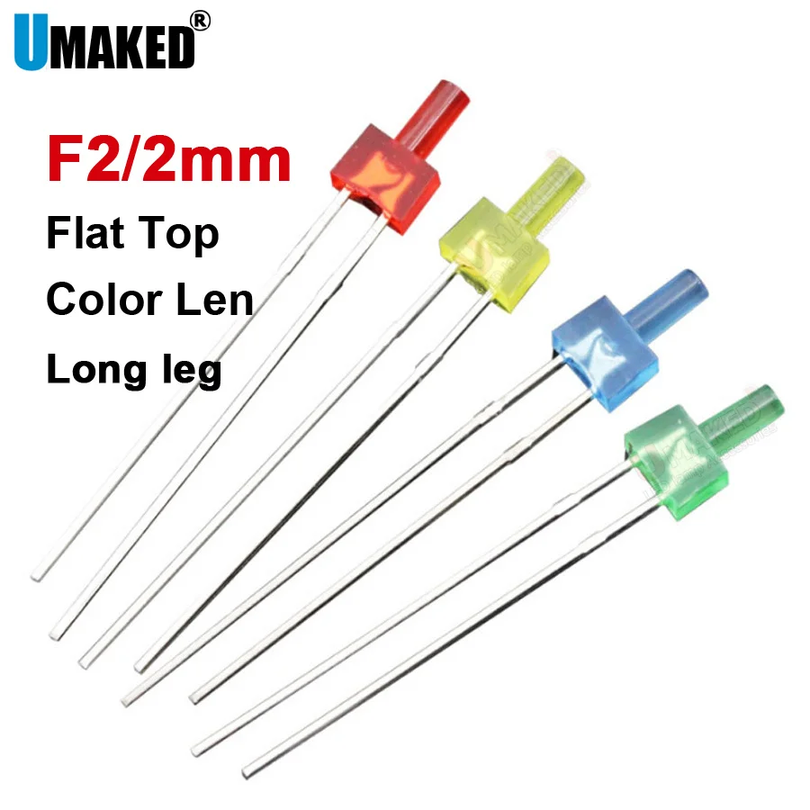1000pcs 2mm Flat top LED lamps diodes chip, COLOR len light beads, F2 led Emitting diodes R/G/Y Lighting DIY lamp
1000pcs 2mm Flat top LED lamps diodes chip, COLOR len light beads, F2 led Emitting diodes R/G/Y Lighting DIY lamp