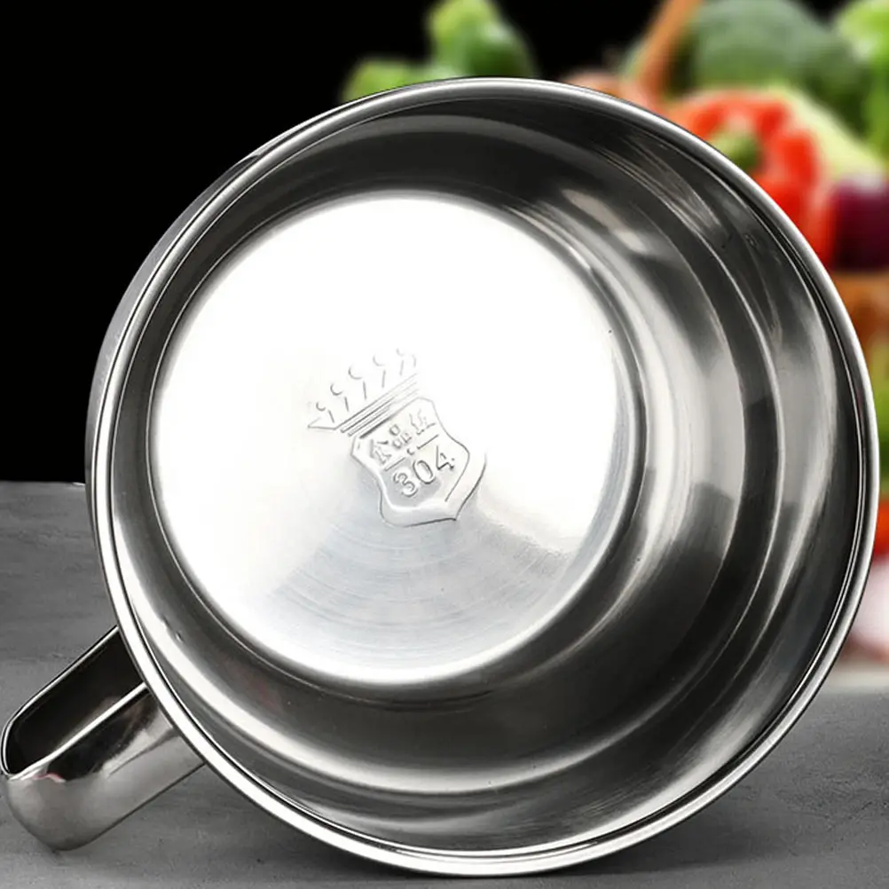 1pc Stainless Steel Soup Bowl With Handle Anti-Scald Food Serving Bowl For Rice Noodles Vegetables Fruits Kitchen Supply
1pc Stainless Steel Soup Bowl With Handle Anti-Scald Food Serving Bowl For Rice Noodles Vegetables Fruits Kitchen Supply