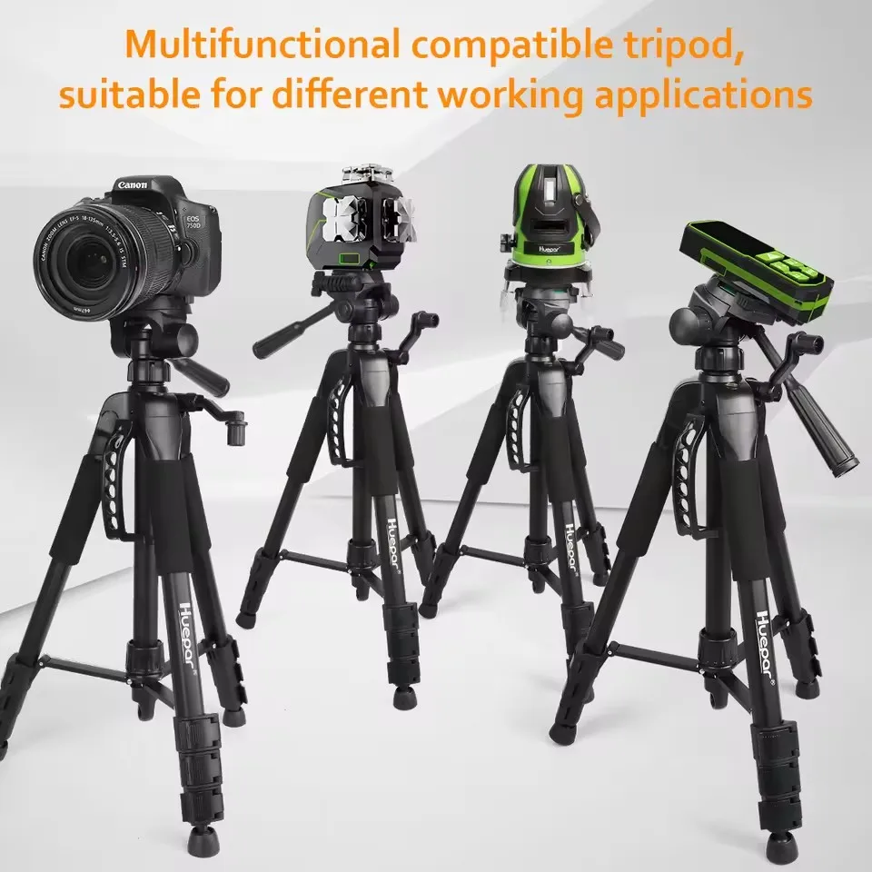 Huepar TPD14 Multi-function Travel Camera Tripod with 3-Way Swivel Pan Head,Bubble Level/ Adjustable Laser Level Tripod
Huepar TPD14 Multi-function Travel Camera Tripod with 3-Way Swivel Pan Head,Bubble Level/ Adjustable Laser Level Tripod