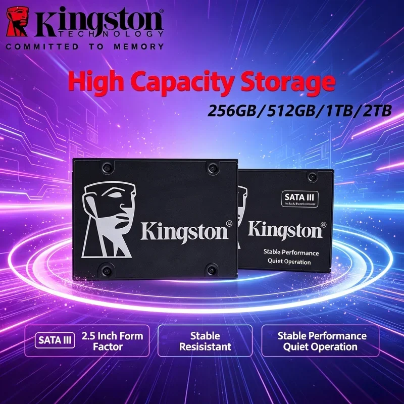 Kingston KC600 SATA 3 2.5 Inch 3D TLC Solid State Drive Large Capacity Storage Upgrade For All Mainstream Laptop Desktop Device
Kingston KC600 SATA 3 2.5 Inch 3D TLC Solid State Drive Large Capacity Storage Upgrade For All Mainstream Laptop Desktop Device