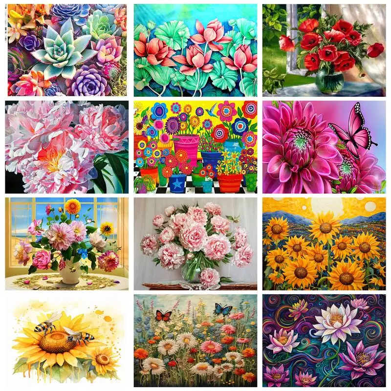 RUOPOTY Full Round Diamond Painting Flower Diamond Embroidery Art Mosaic Rhinestones Handmade Hobby For Diy Gift
RUOPOTY Full Round Diamond Painting Flower Diamond Embroidery Art Mosaic Rhinestones Handmade Hobby For Diy Gift