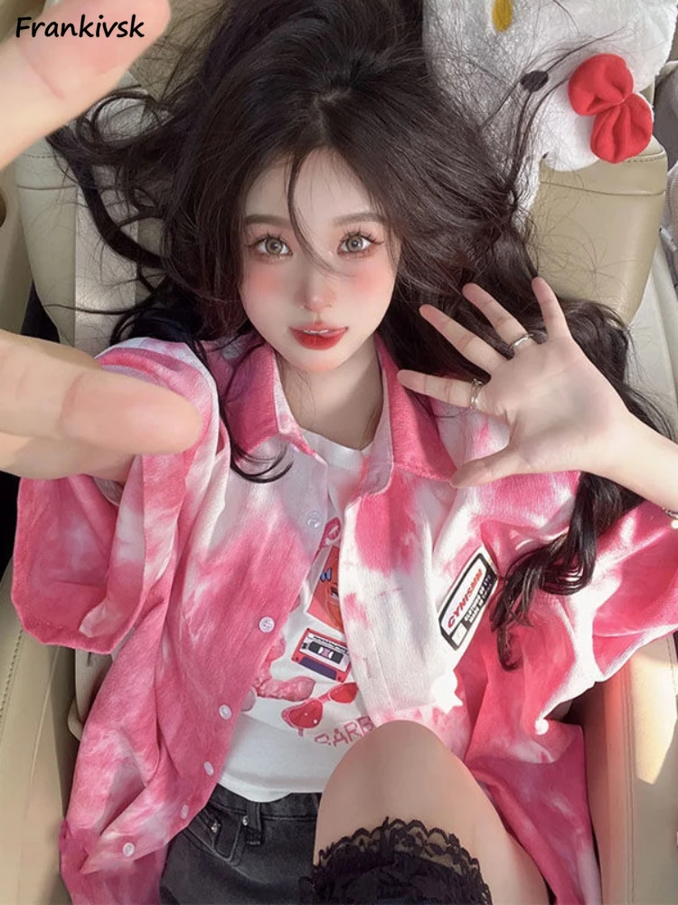 Short Sleeve Shirts Women Tops Sweet Summer Comfortable Chic Streetwear Aesthetic American Vintage Casual Loose College Daily
Short Sleeve Shirts Women Tops Sweet Summer Comfortable Chic Streetwear Aesthetic American Vintage Casual Loose College Daily