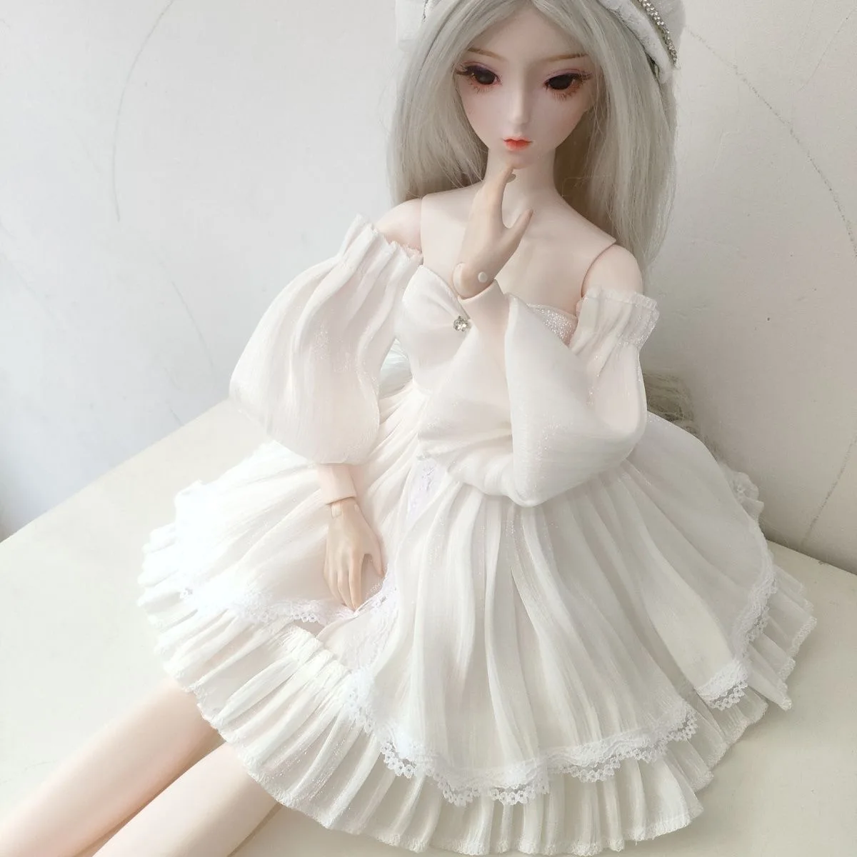 Toys Girl Skirt 1/3 1/4 1/6 BJD Clothes, White Off-The-Shoulder Dress Free Shipping
Toys Girl Skirt 1/3 1/4 1/6 BJD Clothes, White Off-The-Shoulder Dress Free Shipping