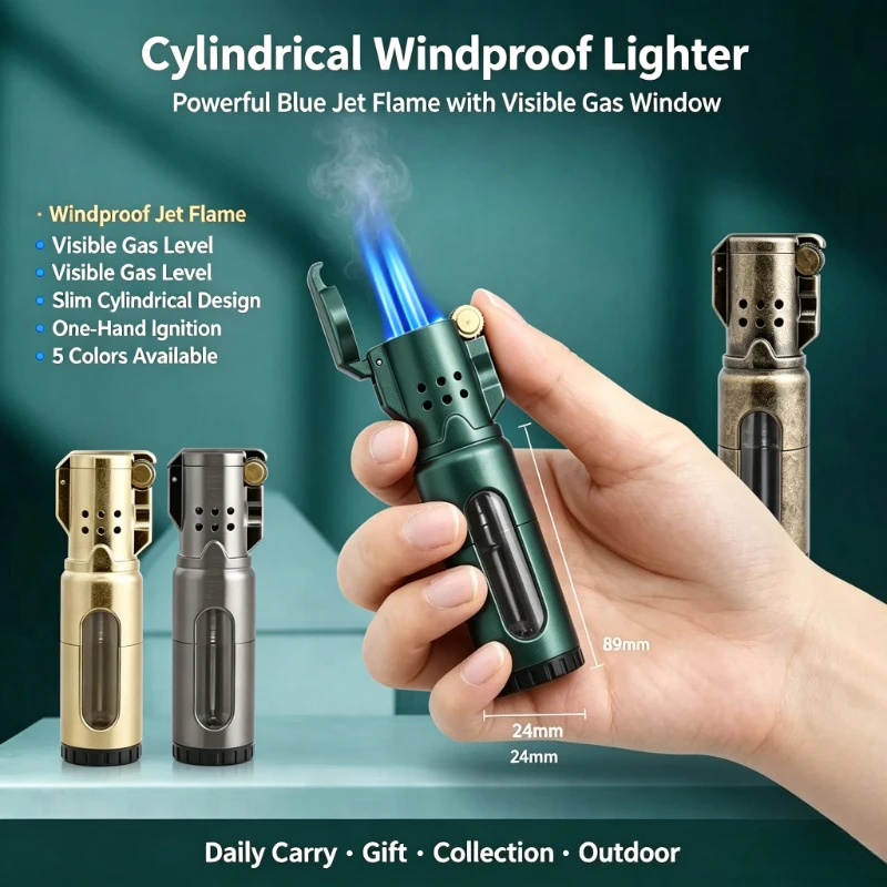 JOBON Adjustable Flame Metal Lighter Visible Gas Window Triple Blue Jet Wheel Ignition Butane Refillable Premium Gift for Men
JOBON Adjustable Flame Metal Lighter Visible Gas Window Triple Blue Jet Wheel Ignition Butane Refillable Premium Gift for Men
