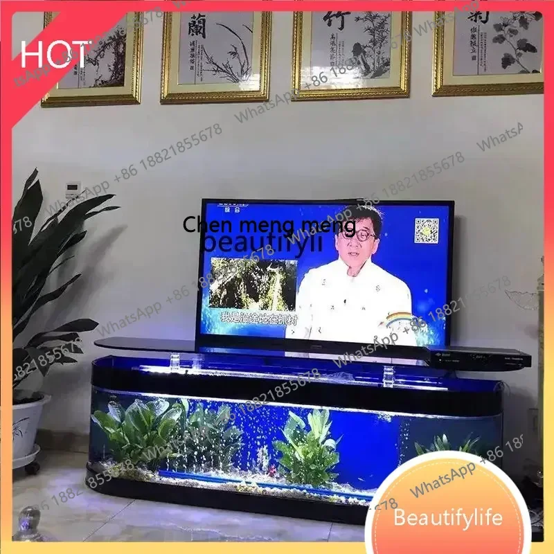 TV Cabinet Fish Tank Living Room Home Glass Large Aquarium Creative Back Filter Customization
TV Cabinet Fish Tank Living Room Home Glass Large Aquarium Creative Back Filter Customization