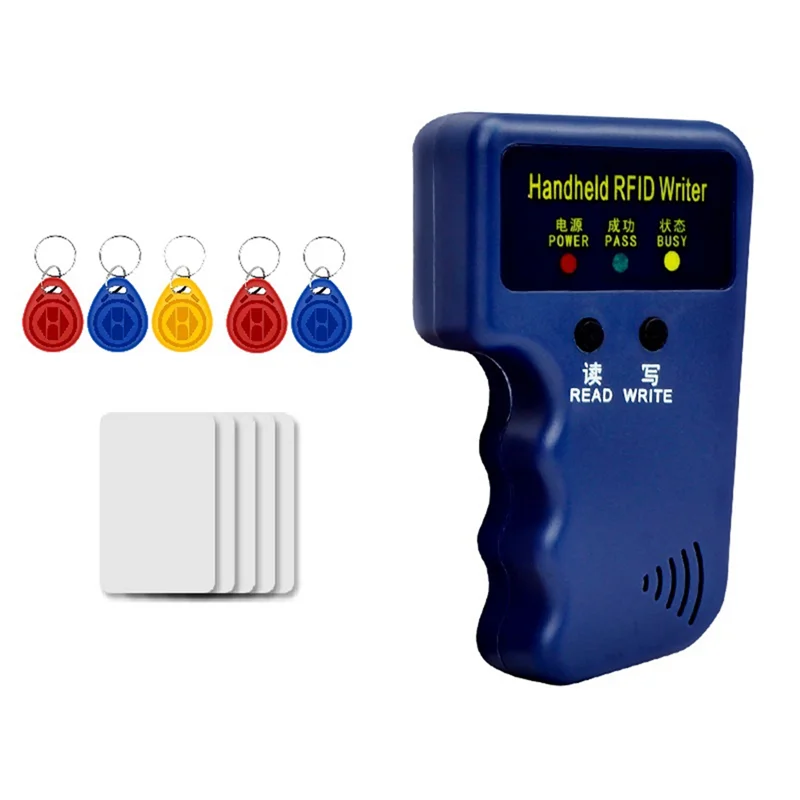 Compact 125Khz RFID Reader Writer Tool - 5 Keyfobs, 5 Cards Included, Suitable For EM4305 T5577-Y47A
Compact 125Khz RFID Reader Writer Tool - 5 Keyfobs, 5 Cards Included, Suitable For EM4305 T5577-Y47A