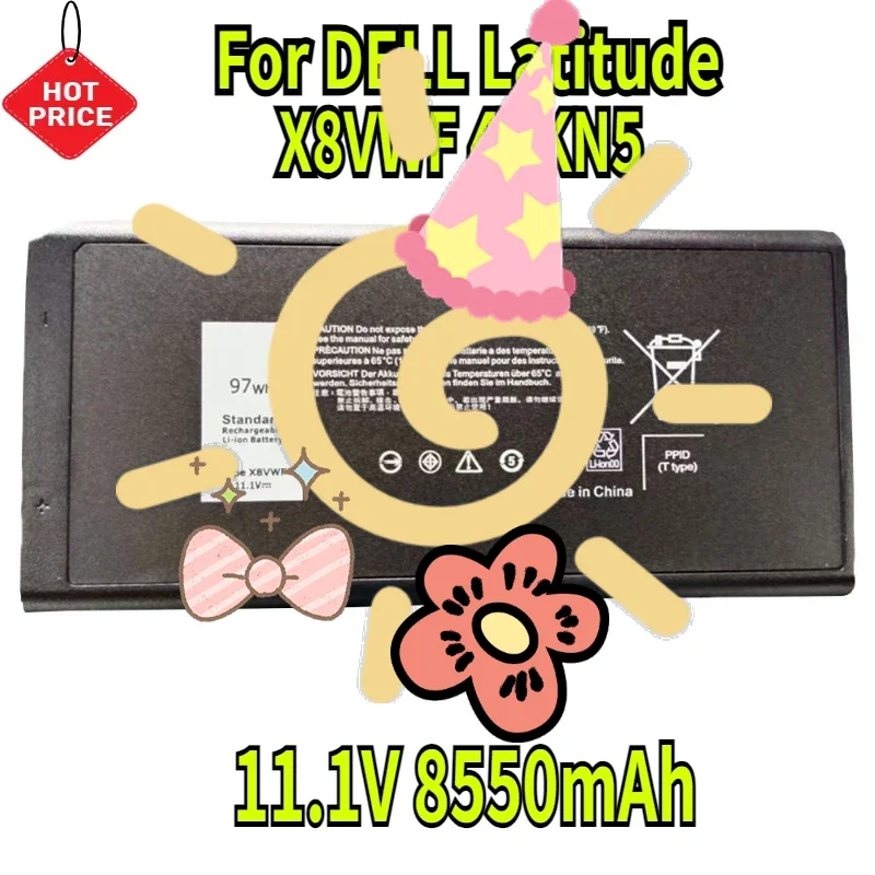 11.1V 8550mAh X8VWF 4XKN5 Laptop Battery for DELL Latitude 14 RUGGED E7404 E5404 XN4KN YGV51 453-BBBE CJ2K1 5XT3V 09FN4 DKNKD
11.1V 8550mAh X8VWF 4XKN5 Laptop Battery for DELL Latitude 14 RUGGED E7404 E5404 XN4KN YGV51 453-BBBE CJ2K1 5XT3V 09FN4 DKNKD