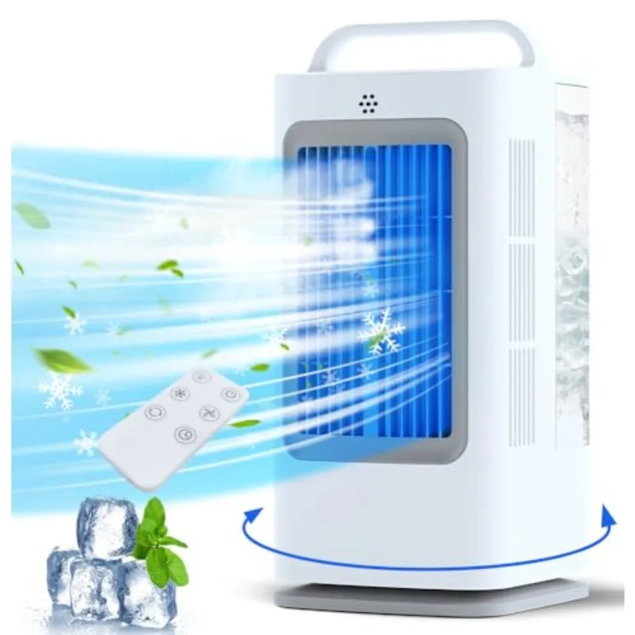 Portable air conditioner for bedroom, office, desk use; plastic housing; white; 1700ml tank, 120 oscillation, 3 speeds, 1-7H ti
Portable air conditioner for bedroom, office, desk use; plastic housing; white; 1700ml tank, 120 oscillation, 3 speeds, 1-7H ti