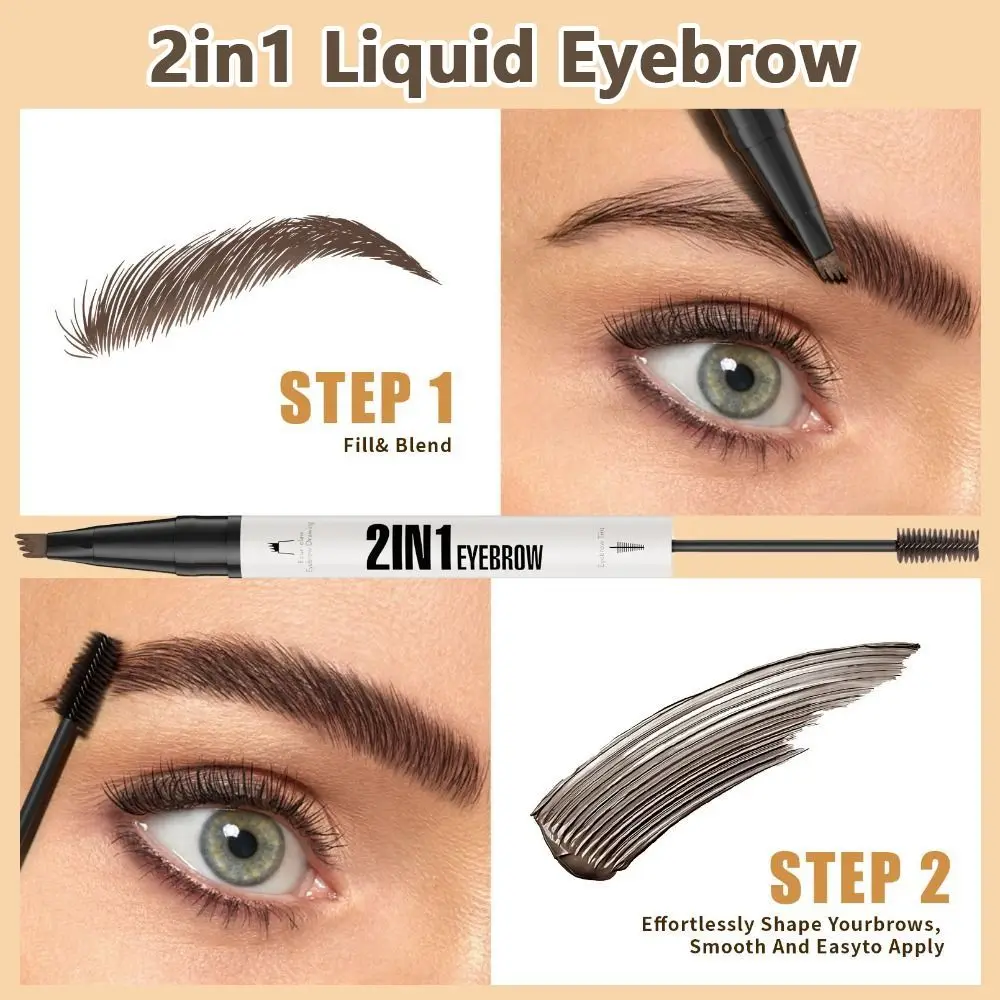 2in1 Liquid Eyebrow Quick Dry Natural Two-pronged Eyebrow Pencil Non-Fading Precise Brush Tip Eyebrow Dye Cream Women
2in1 Liquid Eyebrow Quick Dry Natural Two-pronged Eyebrow Pencil Non-Fading Precise Brush Tip Eyebrow Dye Cream Women