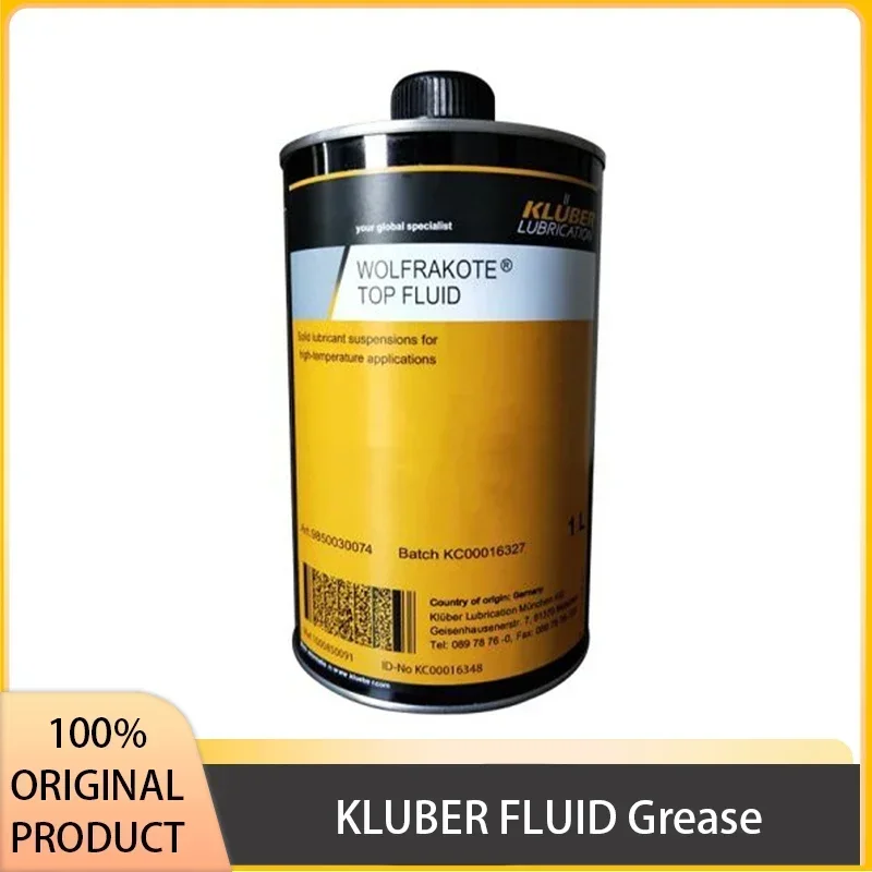 KLUBER Lubrication Spindle Bearings WOLFRAKOTE TOP FLUID 1L Conveyor Chains in Tube Annealing Furnaces Germany Original Product
KLUBER Lubrication Spindle Bearings WOLFRAKOTE TOP FLUID 1L Conveyor Chains in Tube Annealing Furnaces Germany Original Product