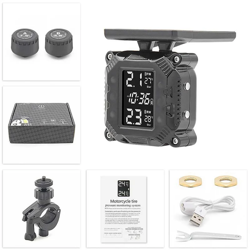 Motorcycle Tire Pressure Monitoring with Display Motorcycle Tire Detection High Temperature Resistant Monitoring
Motorcycle Tire Pressure Monitoring with Display Motorcycle Tire Detection High Temperature Resistant Monitoring
