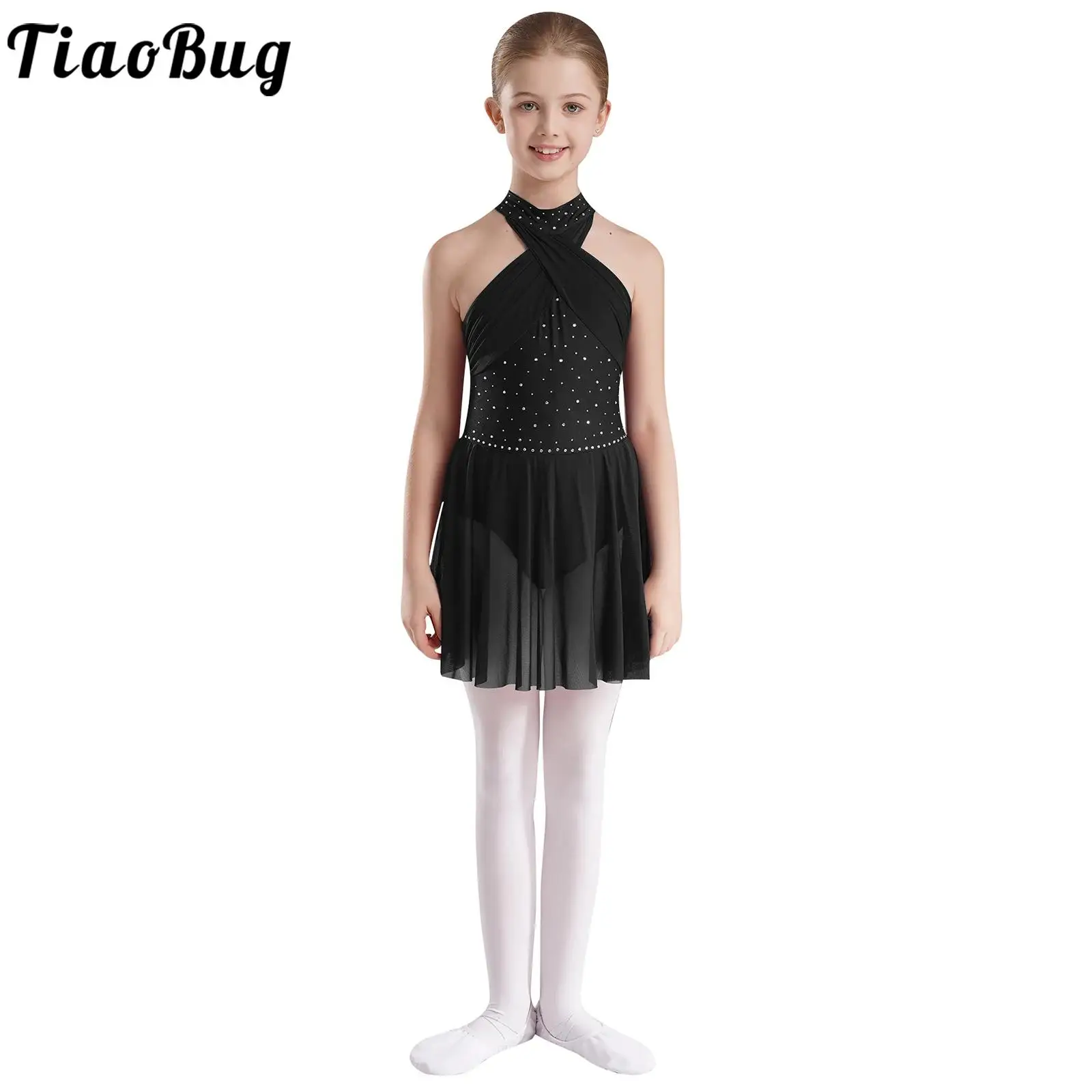 Kid Girls Sleeveless Lyrical Dance Dress Figure Skating Performance Costume Shiny Rhinestones Leotard Patchwork Mesh Skirt Dress
Kid Girls Sleeveless Lyrical Dance Dress Figure Skating Performance Costume Shiny Rhinestones Leotard Patchwork Mesh Skirt Dress