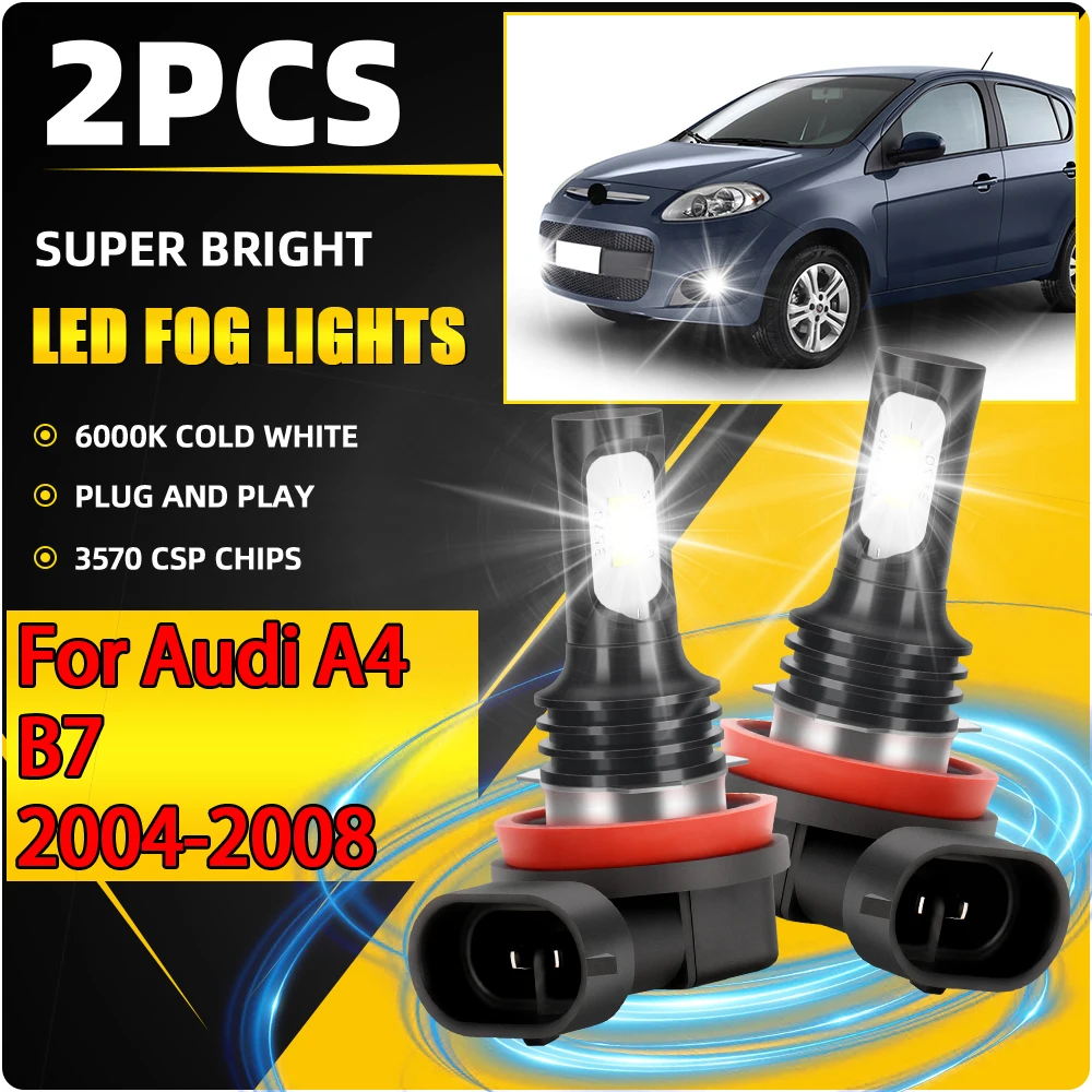 2Pcs 90W H8 H9 H11 Fog Lamps 20000LM High Power Auto Front Fog Lights 6000K Plug And Play For Audi A4 B7 2004 2005 2006-2008
2Pcs 90W H8 H9 H11 Fog Lamps 20000LM High Power Auto Front Fog Lights 6000K Plug And Play For Audi A4 B7 2004 2005 2006-2008