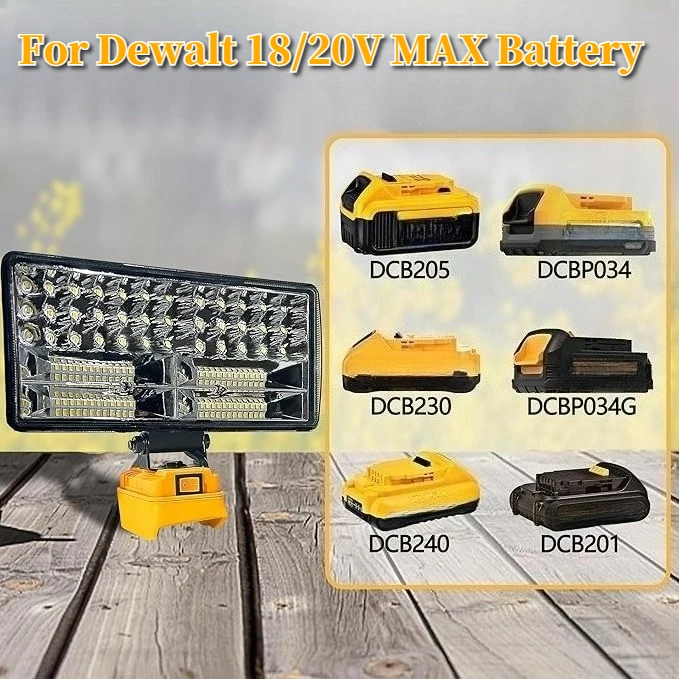 8 In LED Work Light for Dewalt DCB200 18V 20V Li-ion Battery Portable Jobsite Flashlight USB Power Bank Fishing Emergency Light
8 In LED Work Light for Dewalt DCB200 18V 20V Li-ion Battery Portable Jobsite Flashlight USB Power Bank Fishing Emergency Light