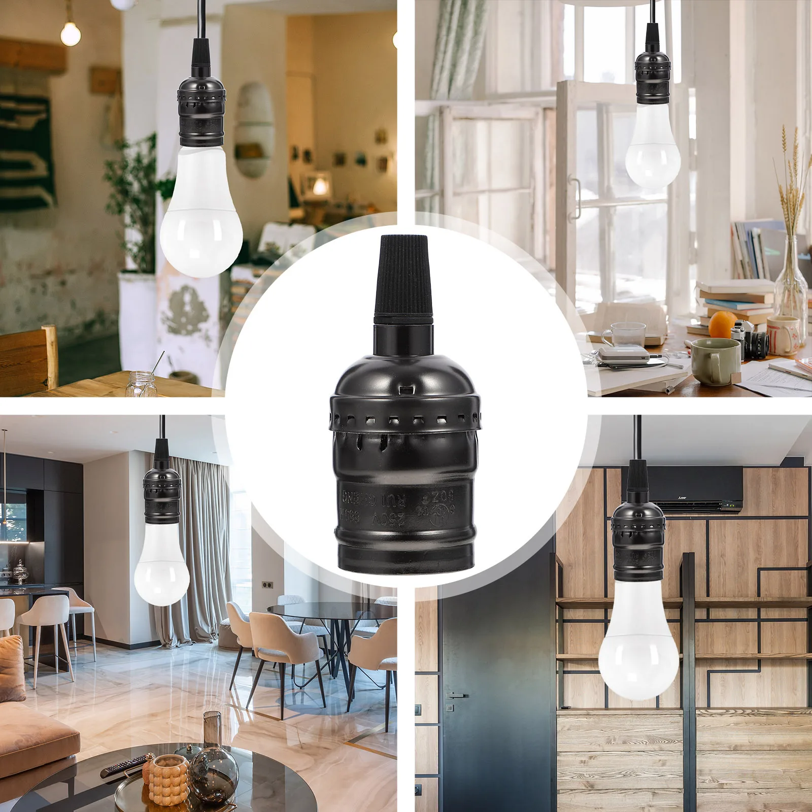 2Pcs E27 Threaded Lamp Holder Metal Ceiling Light Socket Durable Strong Bearing Easy Installation Beautiful Design
2Pcs E27 Threaded Lamp Holder Metal Ceiling Light Socket Durable Strong Bearing Easy Installation Beautiful Design