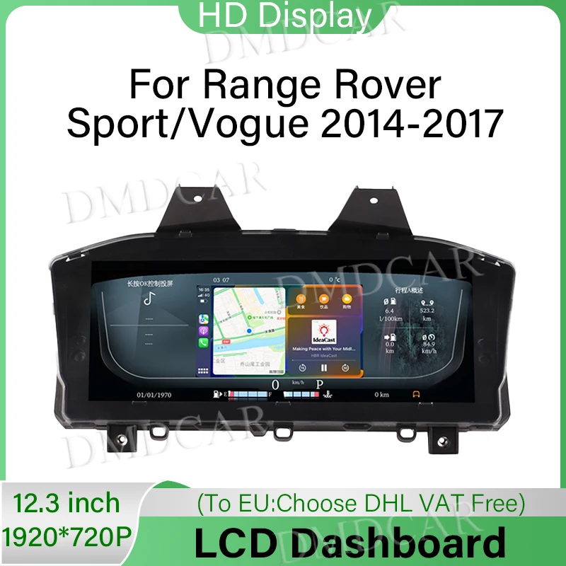 Car Lcd Speedometers Dashboard Support CarPlay for Range Rover Sport/Vogue 2014-2017 Virtual Cockpit Cluster Digital Linux
Car Lcd Speedometers Dashboard Support CarPlay for Range Rover Sport/Vogue 2014-2017 Virtual Cockpit Cluster Digital Linux